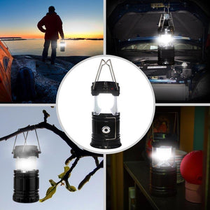 Linterna Camping LED con Energía Solar: ¡Perfecto para practicar senderismo, acampar y emergencias!