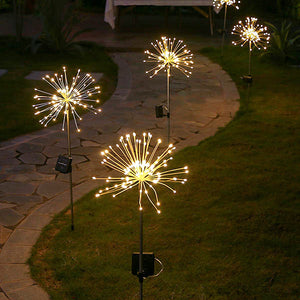 Fuegos Artificiales LED con Energía Solar - Decoración para Jardín